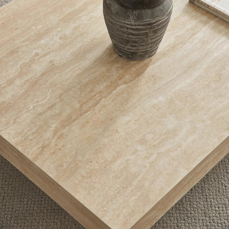Table basse de luxe moderne à lumière minimaliste, H 11,81 po x L 39,37 po x l 23,62 po