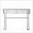 39" Mirrored Makeup Vanity Table with Stainless Steel Base, Mirrored Console Dressing Table with 2 Drawers,Versatile Desk for Bedroom and Office-116767152