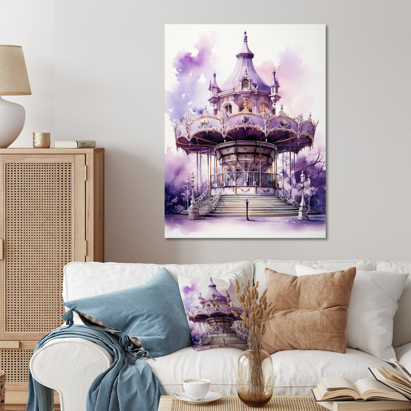 Carrousel pourpre grande roue éternelle II - parcs muraux en métal, H 32 po x l 16 po x P 1 po