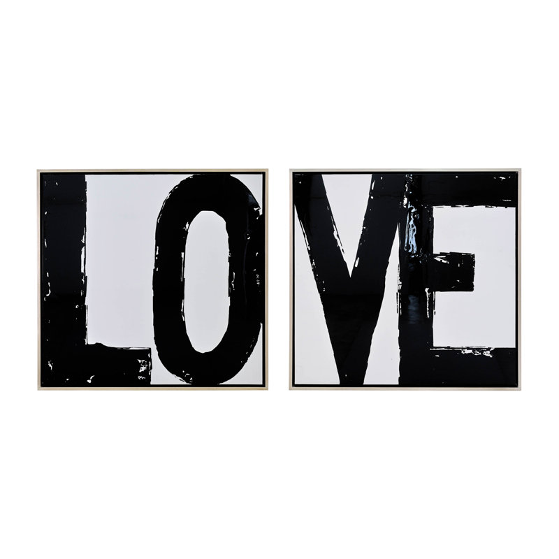 Modern Art Pop Art Frames, noir, gris et argent, décoration murale
