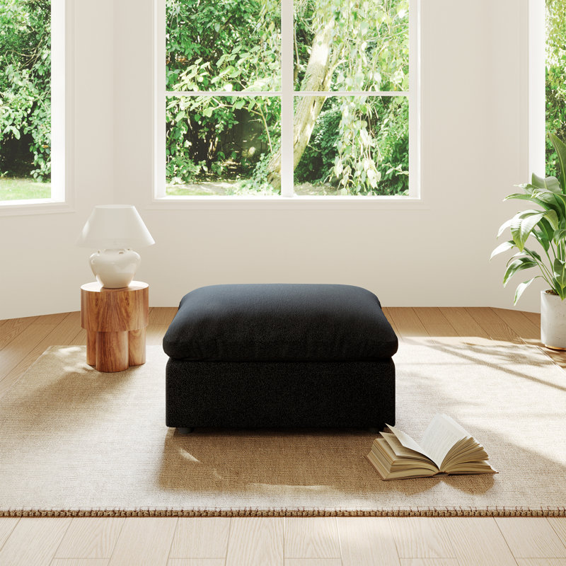 Canapé rembourré avec repose-pieds modulaire Cloud Couch, Noir