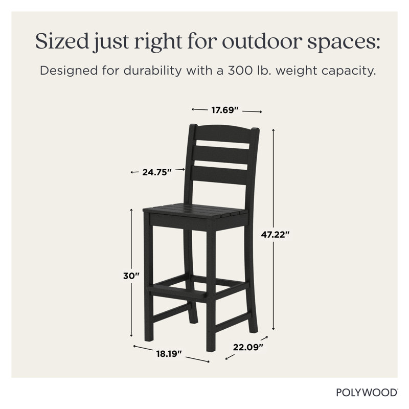 Lakeside Bar Side Chair, Black