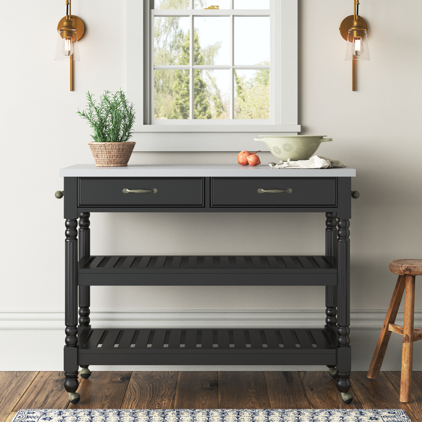 Dobbs Kitchen Cart, Black