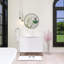 30 po Ensemble de meuble-lavabo simple sur pied Largeur avec lavabo vasque en céramique et comptoir blanc Carrara-113791483