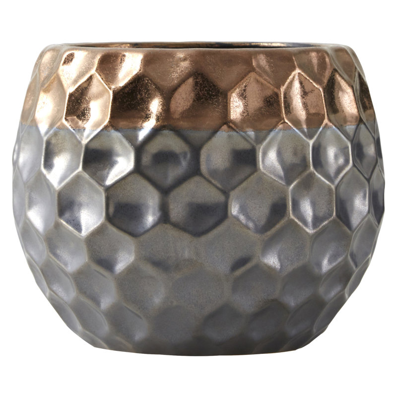 Alfonso Ceramic Cachepot, 14cm H x 17cm W x 17cm D