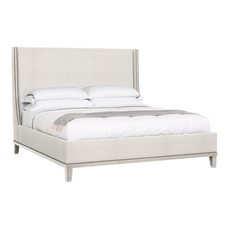 Michael Weiss Cleo Queen Upholstered Bed, Kempsey Sheepskin, King, Havana
