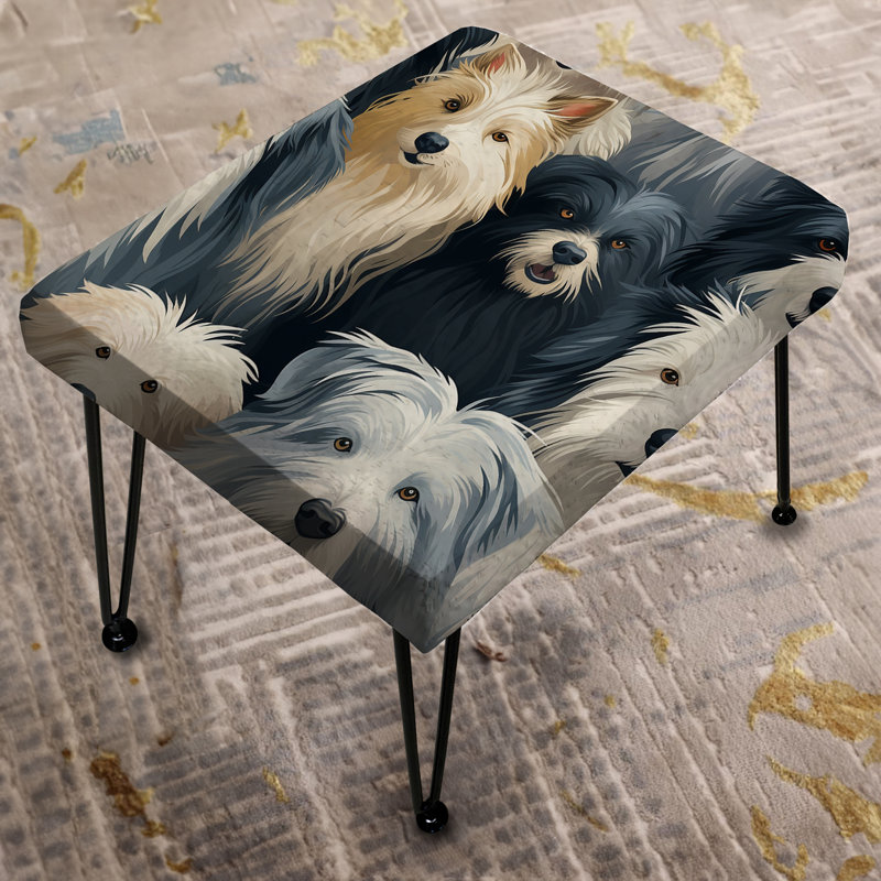 Meston - Repose-pieds rectangulaire imprimé animal