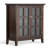 Acadian Solid Wood Transitional Low Storage Cabinet with Glass Doors and Adjustable Shelves-1134587491-1205136826