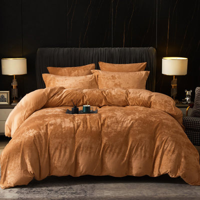PHF Truly Velvet Duvet Cover Set, 3pcs Ultra Soft Breathable Comforter Cover Set, Luxury Cozy Flannel Duvet Cover with Pillow Shams Bedding Collection