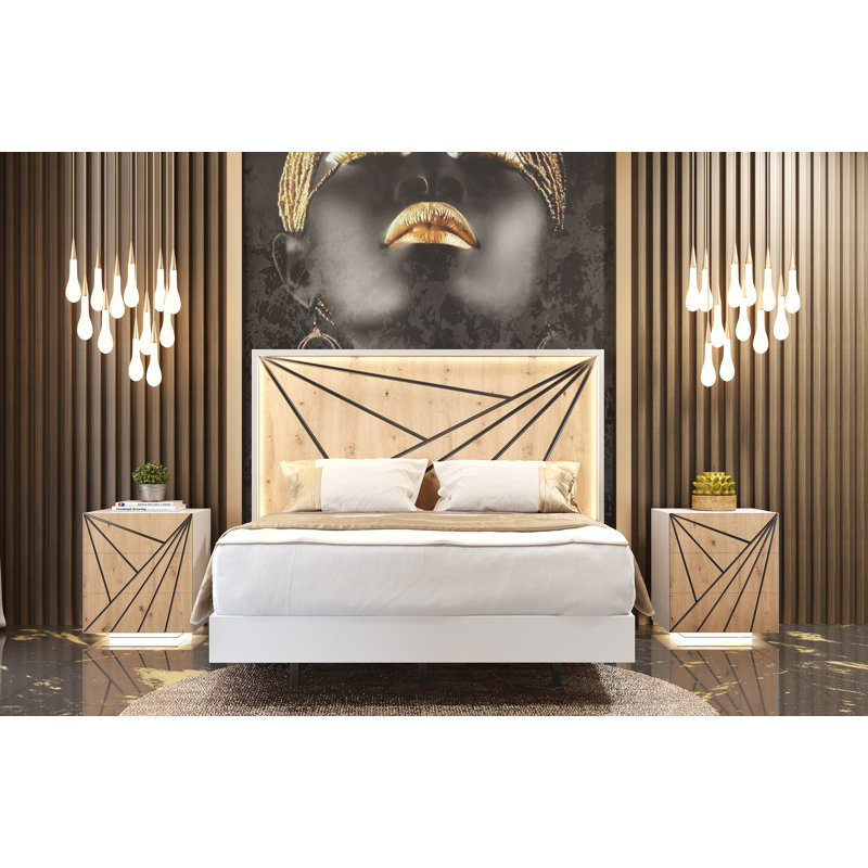 Emilya Piece Bedroom Set, King, White