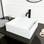 Lavabo de salle de bain vasque carré blanc mat L 15 po x l 15 po x H 5 po Montauk
