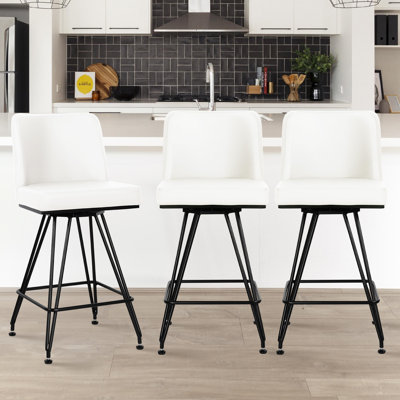 Meliton 26" Swivel Upholstered Counter Stool