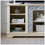 Meuble télé Mantel avec meuble télé en pierre artificielle et console de divertissement moderne avec espace de rangement ouvert