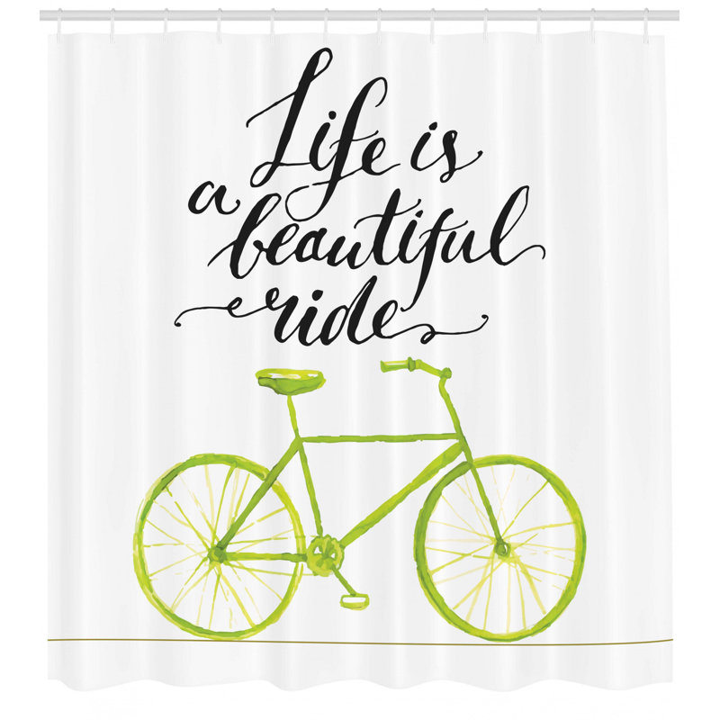 Ensemble de rideau de douche motiveing quote Juergen, H 75 po x l 69 po