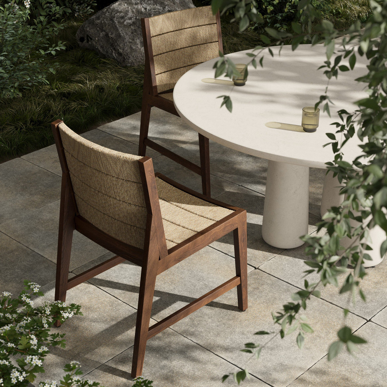 Premium All-Weather Wicker Outdoor Dining Side Chair