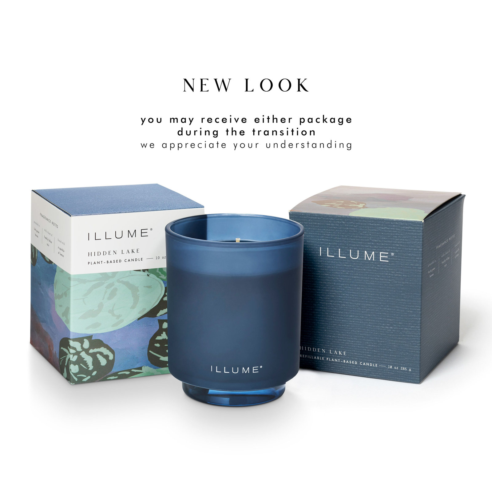 Hidden Lake Scented Jar Candle, Refillable Boxed Glass