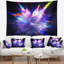 Tapisserie floral bleu explosion des gouttes de peinture-28497658
