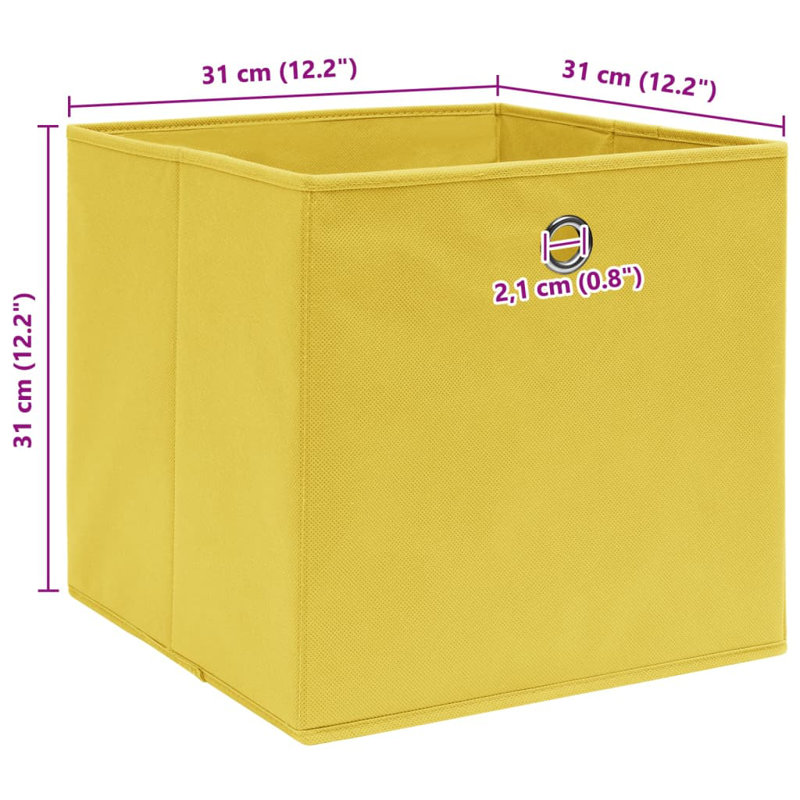 Rebrilliant Fabric Decorative Bin, Yellow