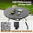 Patio Tables 47 In Metal Round, Modern Slat Top For Backyard Poolside