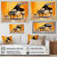 Impression sur toile, "Orange Piano Modernist Melody"-97044370-97044371
