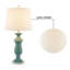 Lampe de table traditionnelle en résine 27 "avec gradation à 3 voies (ensemble de 2) (ampoules non incluses)
