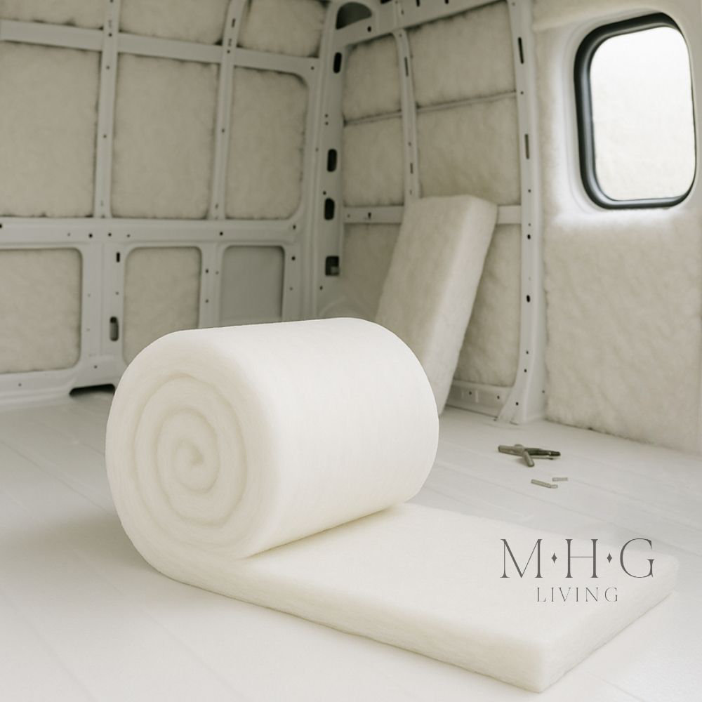 MHG Living Campervan Insulation Roll – Non-Itch Polyester Thermal & Sound Insulation, Moisture-Resistant, Easy DIY Install
