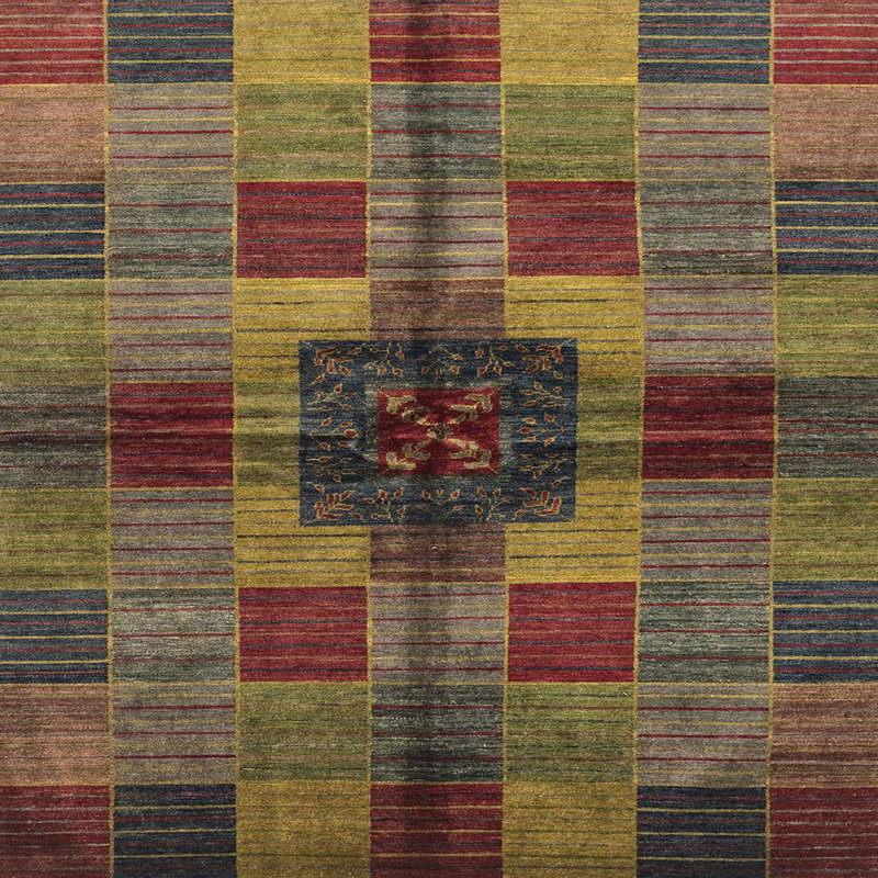 Abstract Indoor Rug, Square 4'
