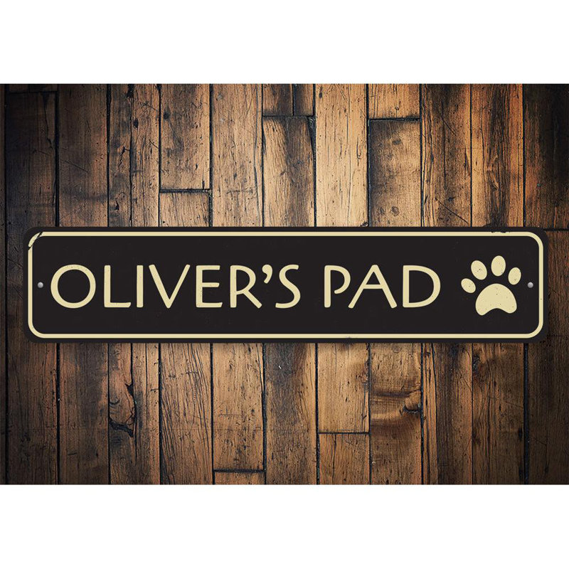 Plaque en aluminium pour animaux, H 4 po x l 18 po x P 0,04 po