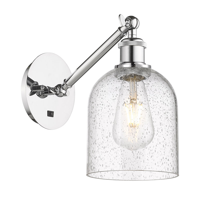 Odaniel Steel Armed Sconce, Seedy, Polished Chrome