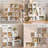 Bookcase with 4 levels, room divider with 11 open compartments