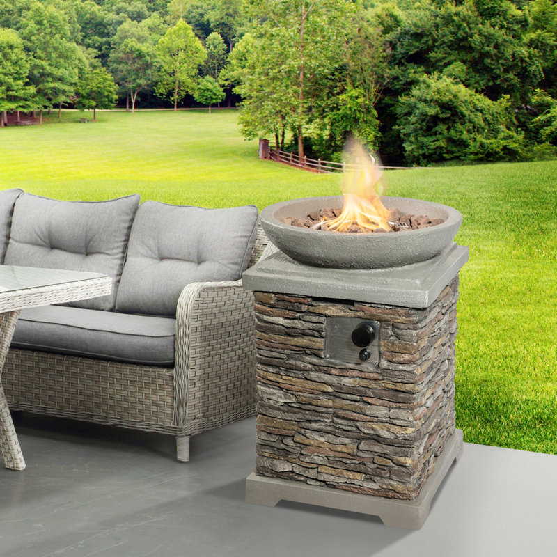 Round Concrete Propane Smokeless Fire Pit