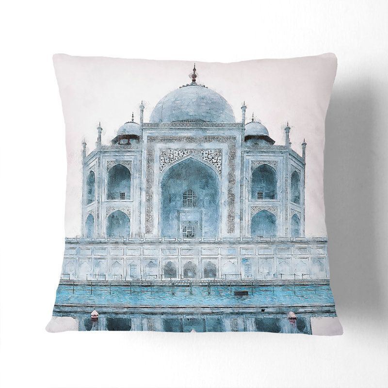 Square Throw Cushion, White, 40cm H x 40cm W x 15cm D