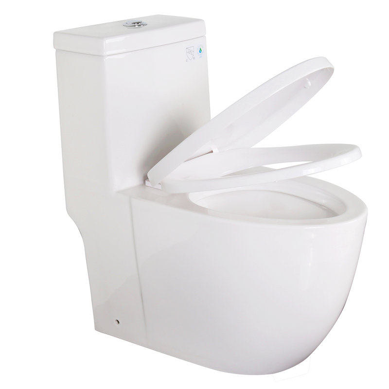 Toilette allongée moderne à double chasse avec siège à fermeture douce KDK Home