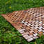 Tapis de douche pliable en bois de teck massif - Tapis de bain antidérapant et antidérapant à séchage rapide