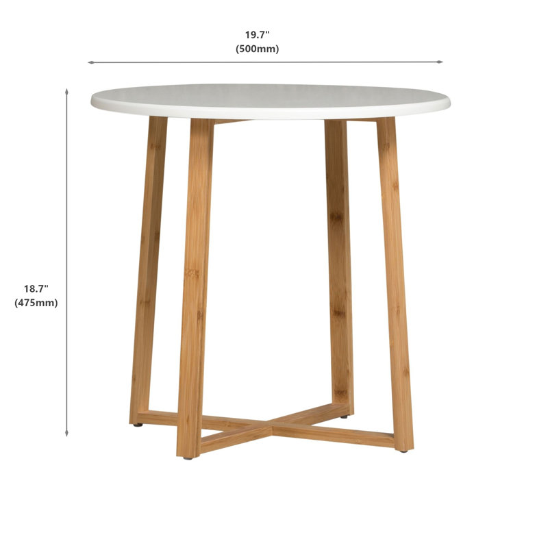 Table de bout en traîneau Alfie-Thomas, Blanc