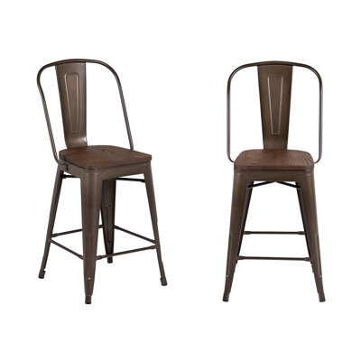 Aemtenan Bar Stool with Steel Frame