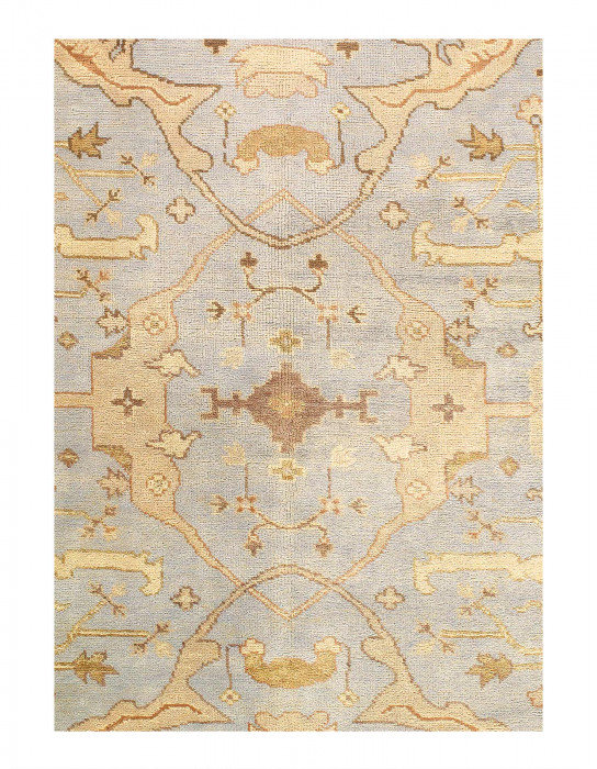 Tapis gris en laine d'agneau unique 5 pi 11 po x 8 pi 11 po Makyiah