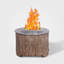 Foyer d'extérieur au feu de bois portatif sans fumée de 20,5 po x H 15 po avec granule de bois / brindille / bois, brun