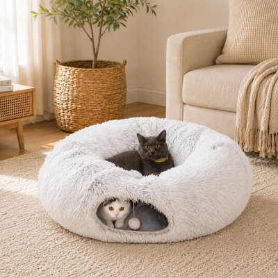 Lit chaud pour chat en hiver, nid de chat pliable multifonctionnel pour chat, jouet interactif pour chatons et chats d'intérieur