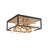 5-Light Square Cage Crystal Dimmable Flush Mount