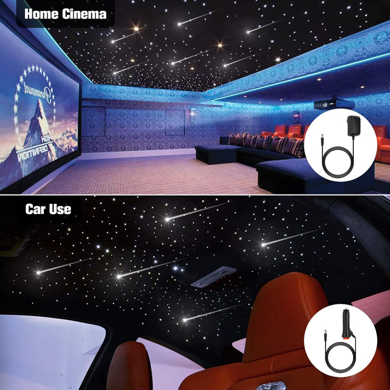 Star Ceiling Lights Kit With 646 Fiber Optics, Twinkle Effects, Bluetooth App/Remote Control