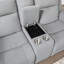 Console inclinable en gris foncé, aspect chic, 2 porte-gobelets, rembourrés de mousse et de fibres, 72,73 po Profondeur, largeur de 38,06 po, hauteur de 38,31 po avec console, tissu gris et rembourrage, X