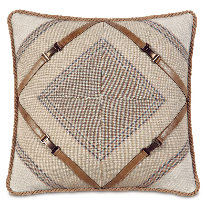 Aiden Linen Square Pillow Cover & Insert, Polyester 