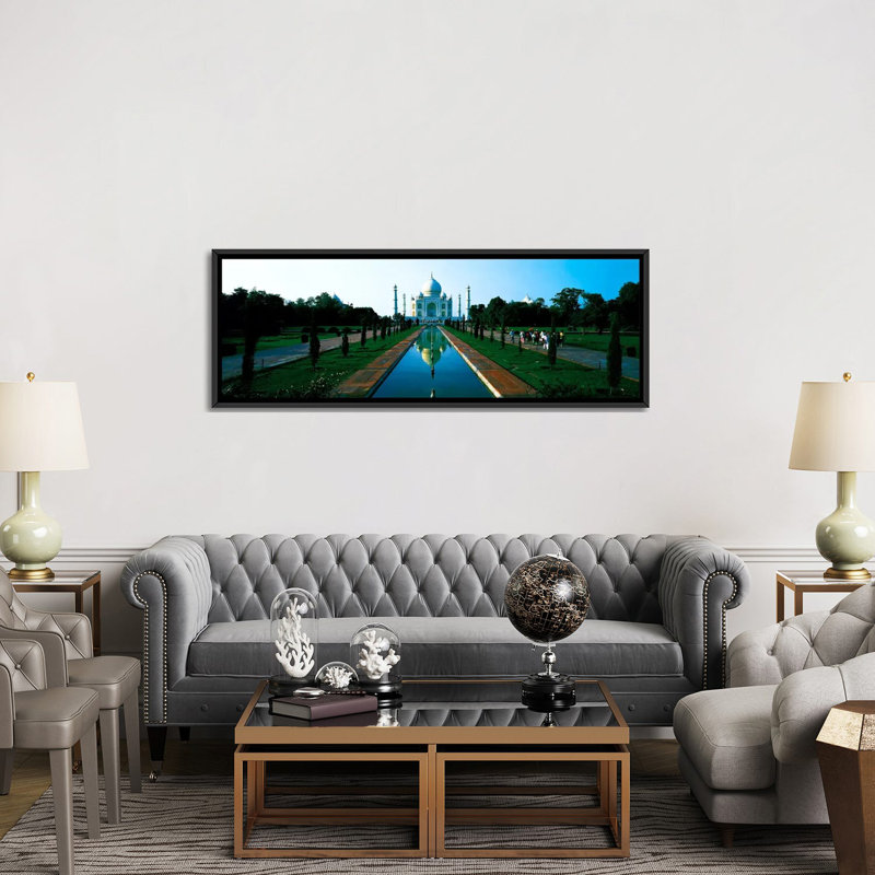 «Panoramic Taj Mahal Agra India» par Panaromic Images - Estampe numérique sur toile tendue avec châssis