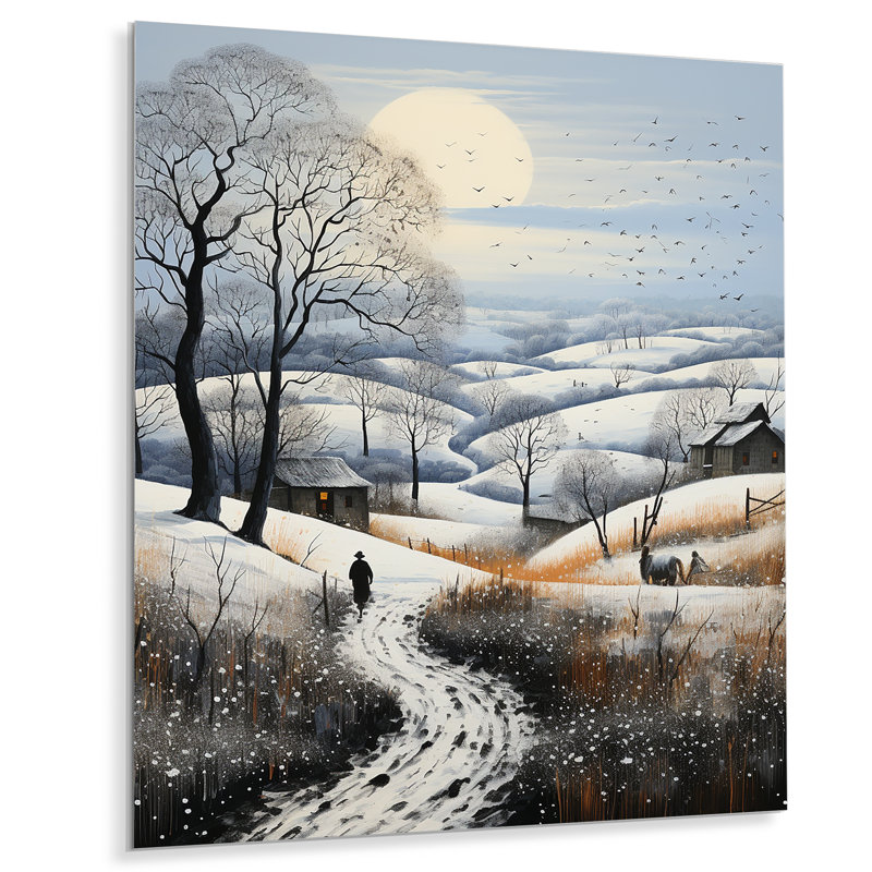 " Countryside Snowy Minimalism Winter II ", 20" H x 12" W x 1" D
