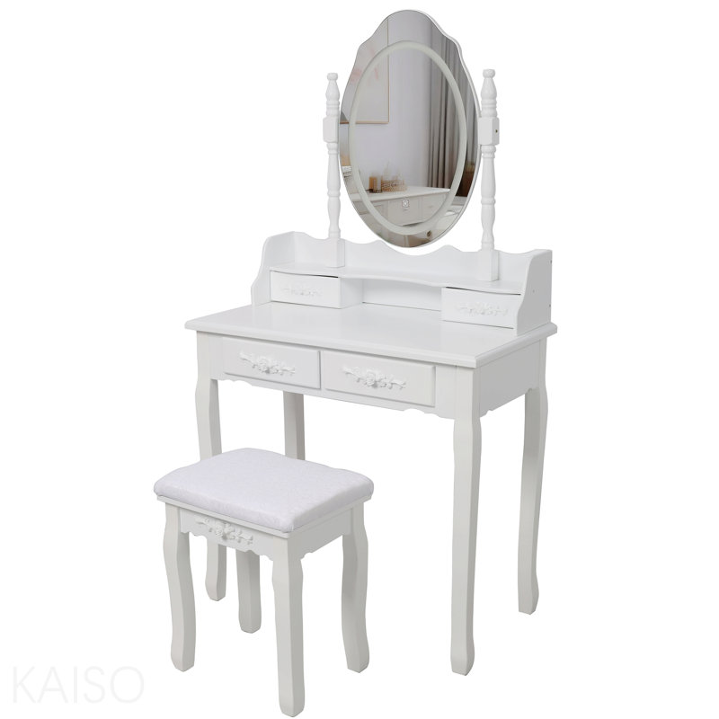 Ensemble de coiffeuse White Princess, Blanc