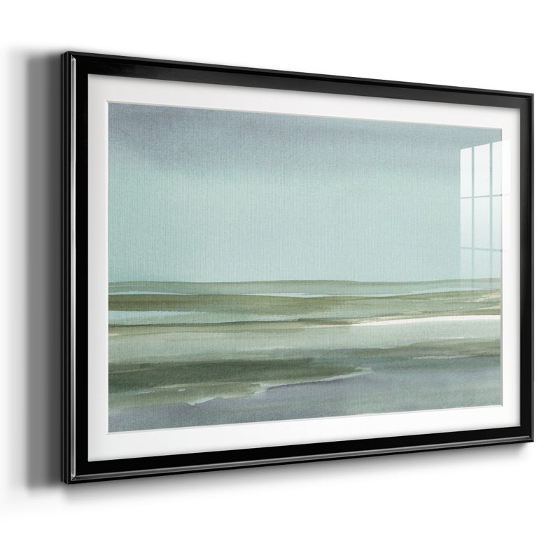 Aqua Reflections I, reproduction d'art encadrée, Noir, H 30 po x l 44 po x P 1,5 po