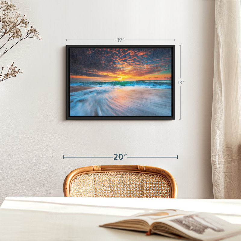 " Cloudscape Over Beach Canvas Print ", 13" H x 19" W