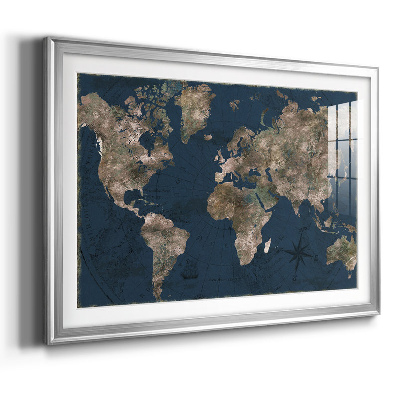 Bleu marine atlas, Argent, H 30 po x l 44 po x P 1,5 po