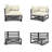 Valliere 4pc Multi-Chair Seating Set